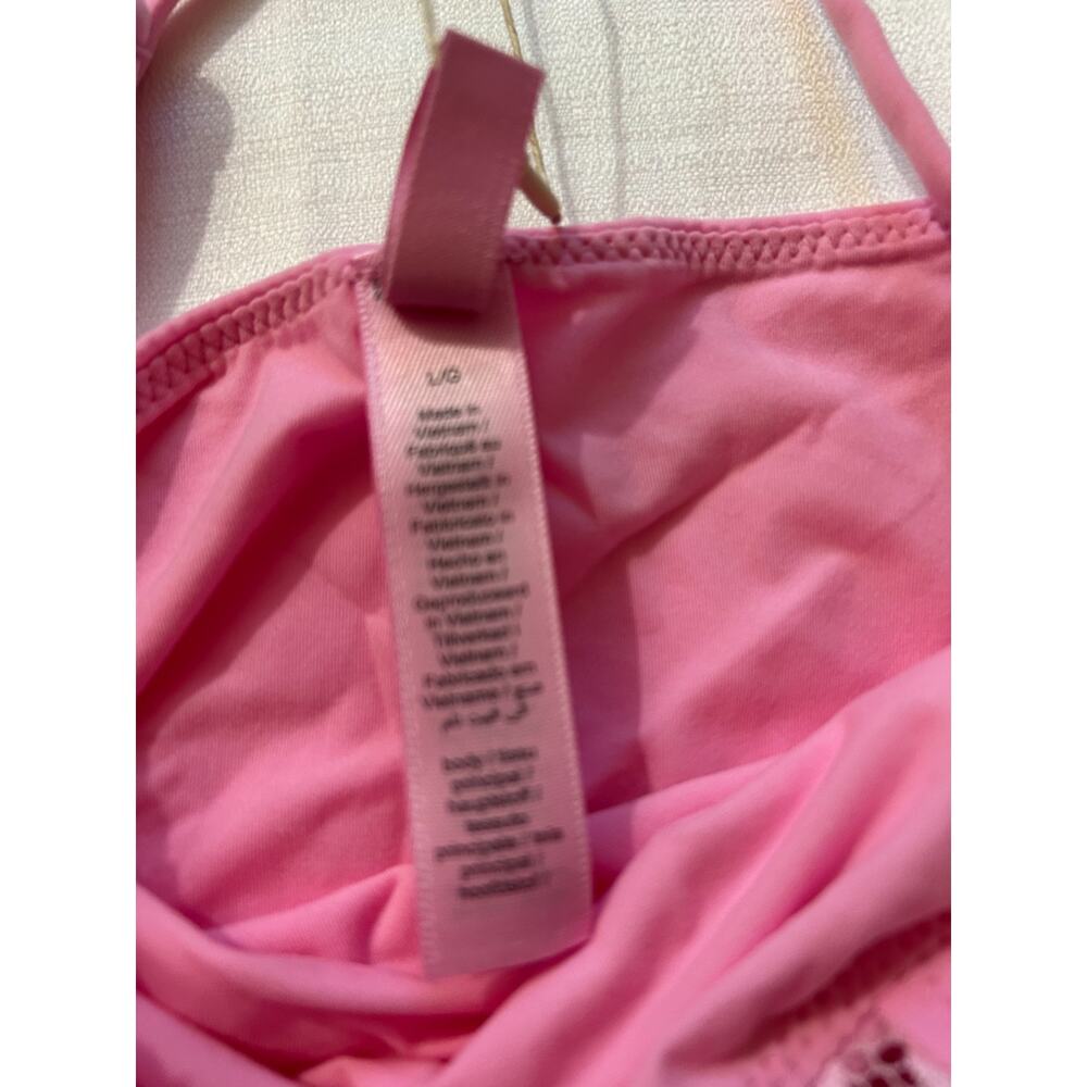 Skims NWT Fits Everybody Lace Triangle Cami Bubblegum Tonal Size Large - Picture 5 of 6